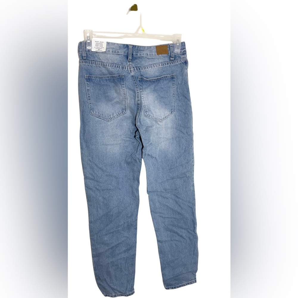 Sz 27 women mom Jean high rise Classic Blue Denim Jeans cotton NWT - Picture 2 of 12